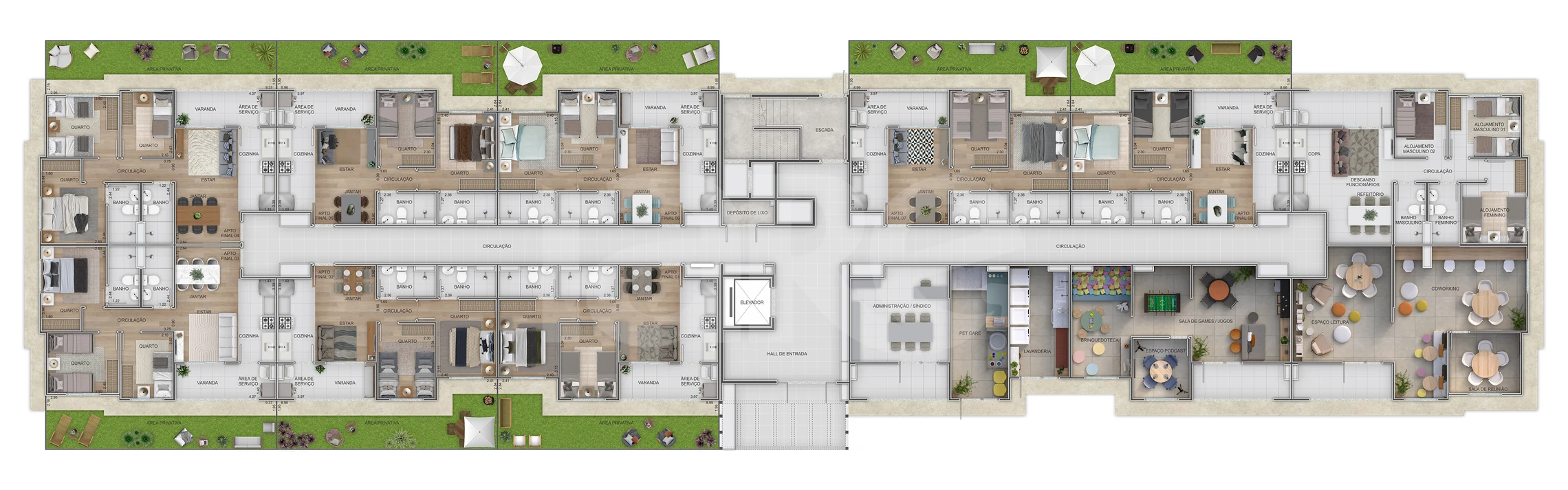 Planta — Pavimento térreo bloco 7