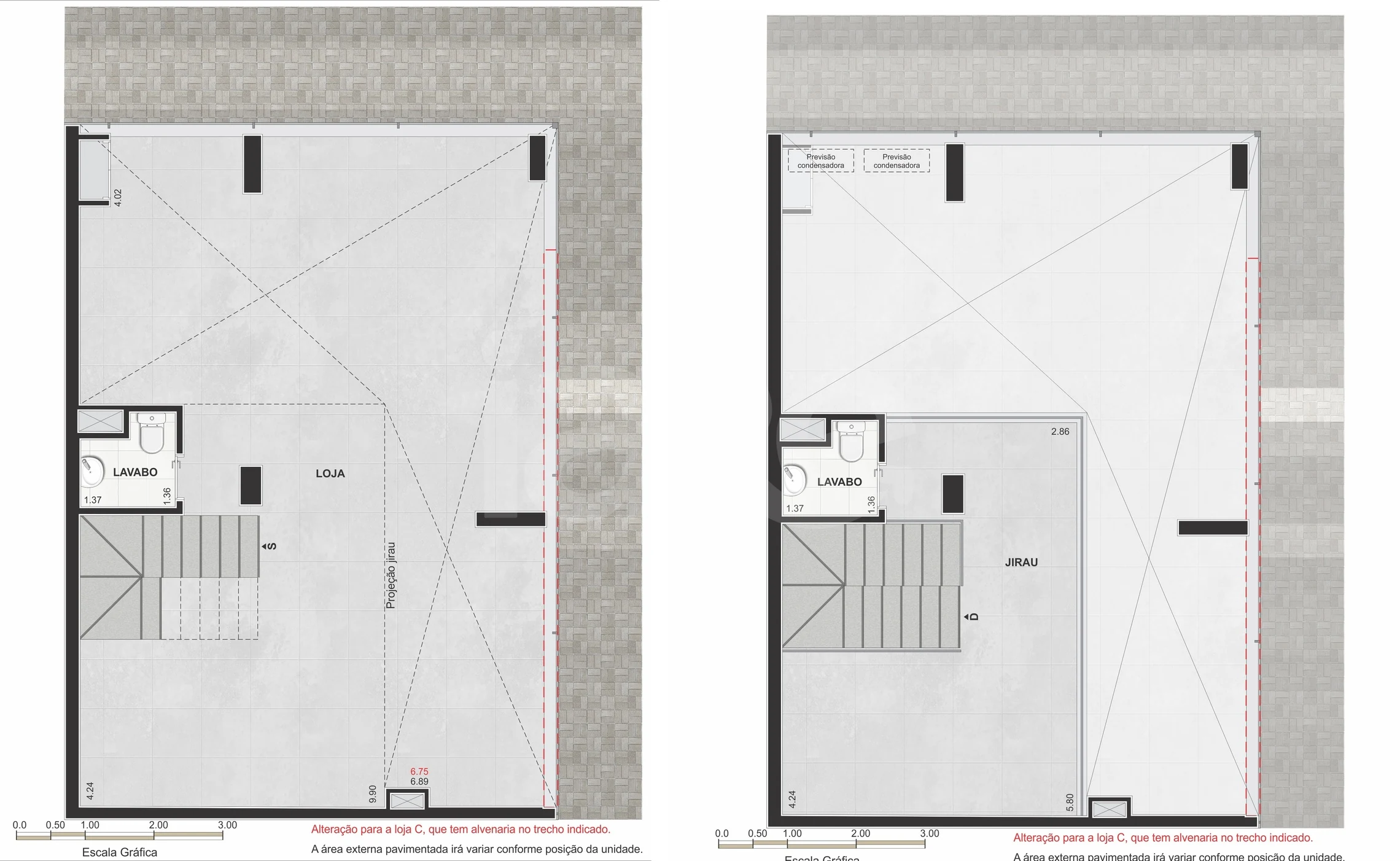 Planta — Loja 97,9 m²