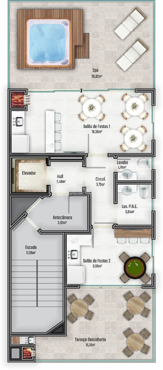 Planta — Pavimento rooftop