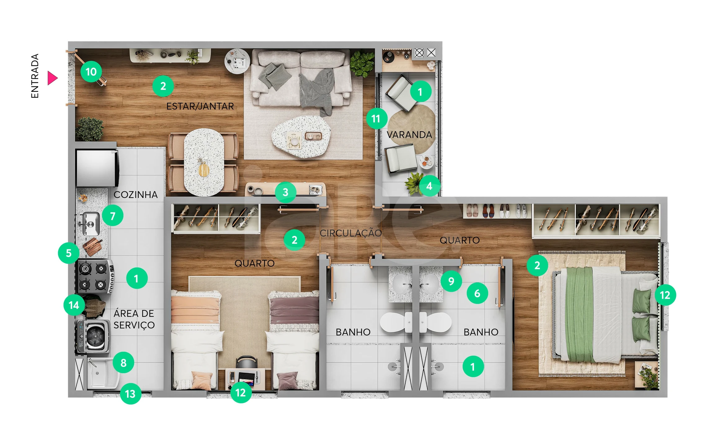 Planta — Garden 50,23 m²