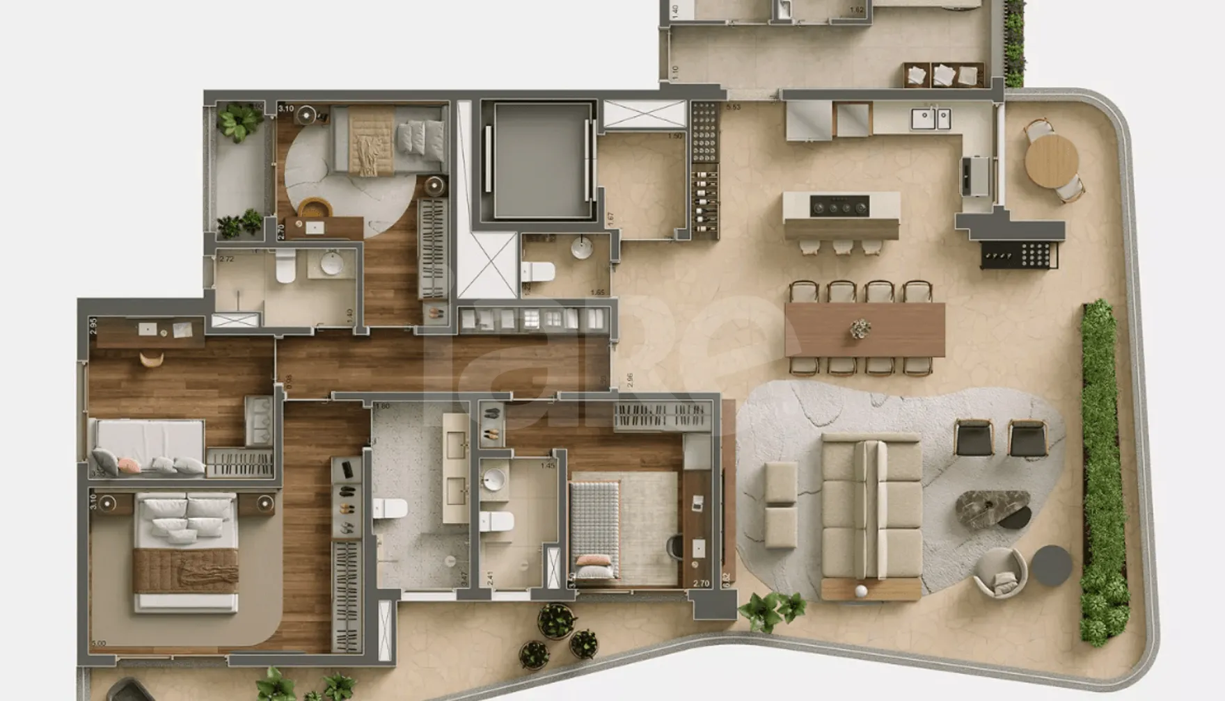 Planta — Apartamento 225,69 m²
