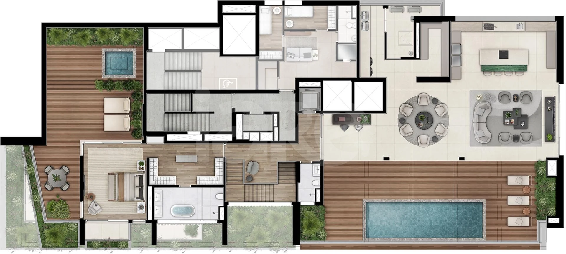 Planta — Cobertura Duplex 923 m²