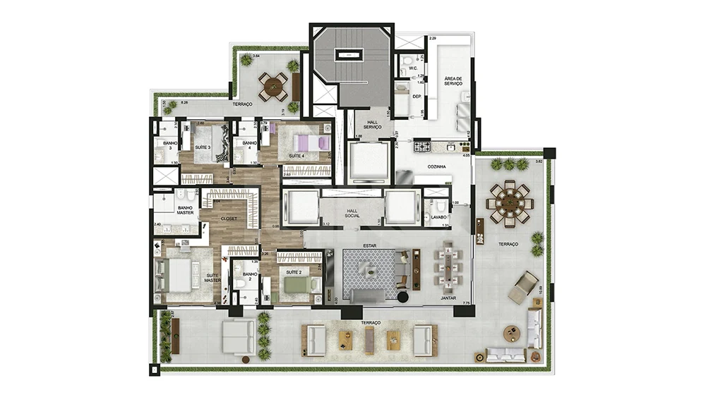 Planta — Apartamento 312,89 m²