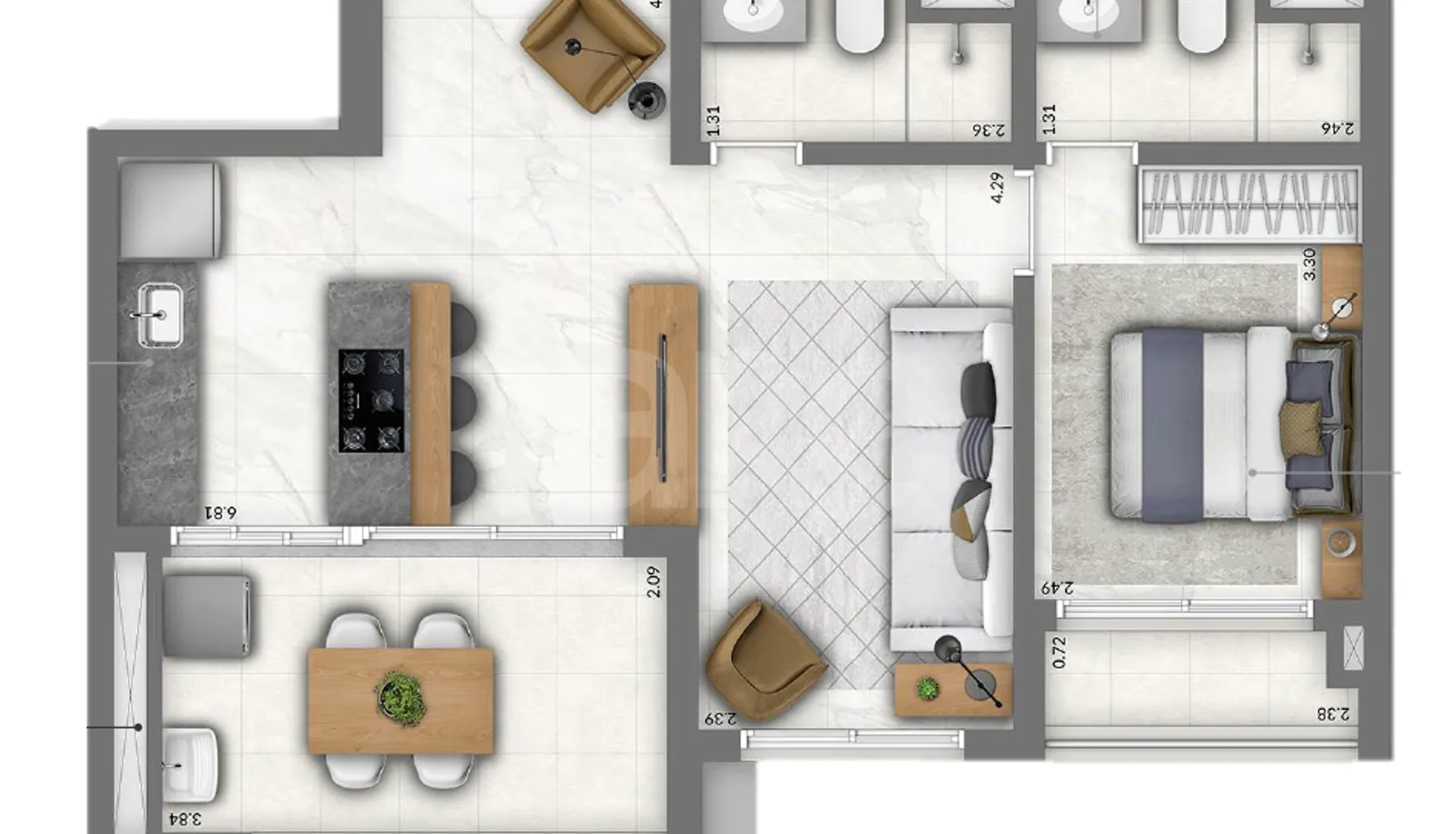 Planta — Garden 76 m²