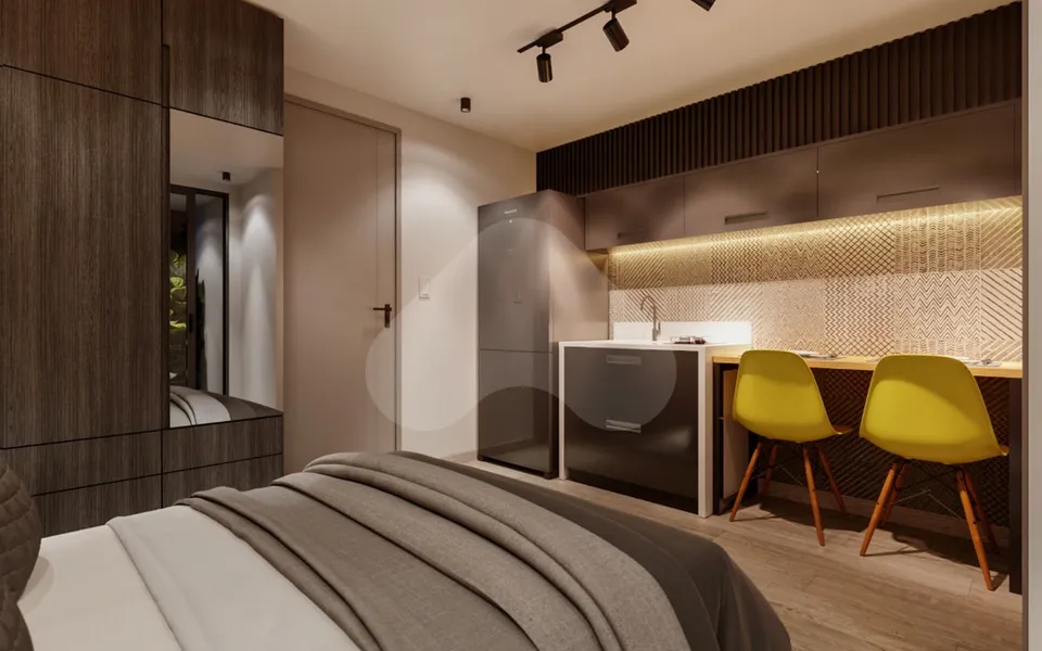 Théros Residencial - Studio com 19,4 m², em Alto da XV — foto 26