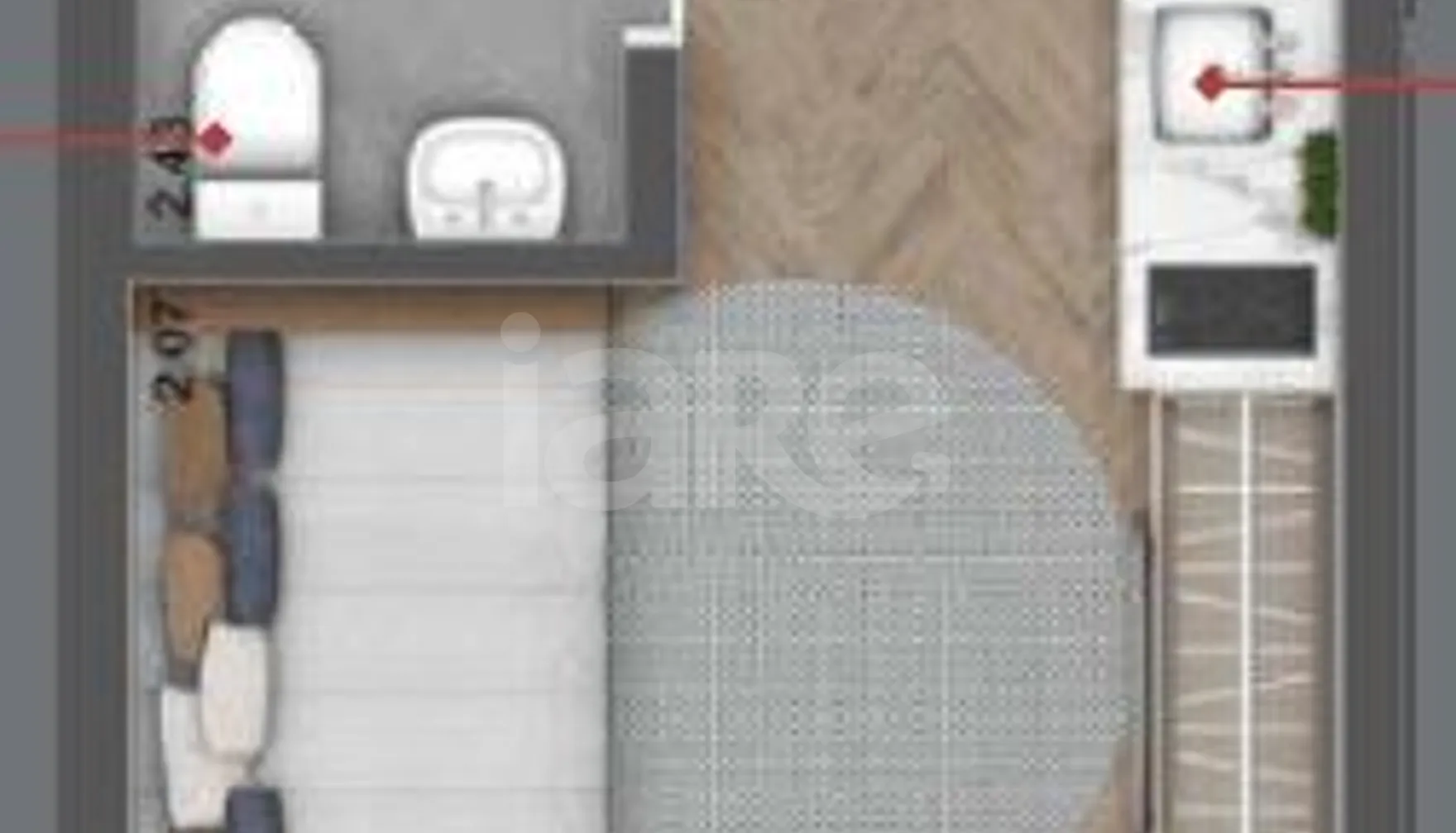 Planta — Studio 24,2 m²
