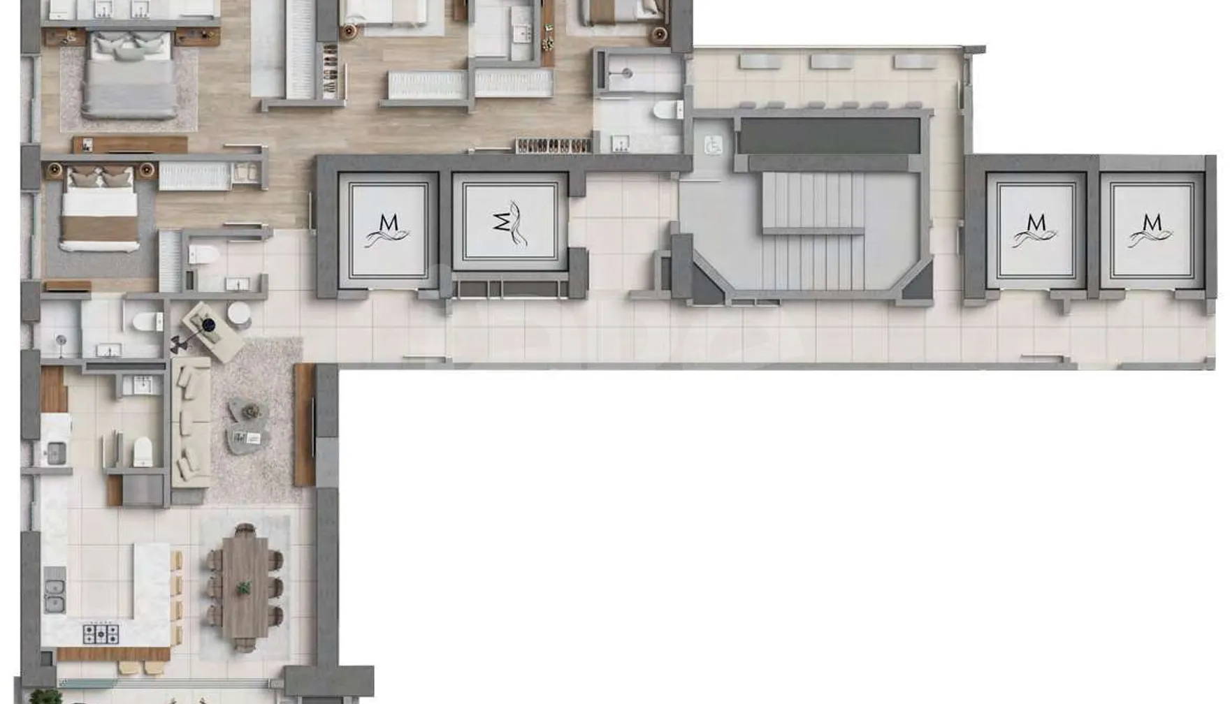 Planta — Apartamento 178,17 m²