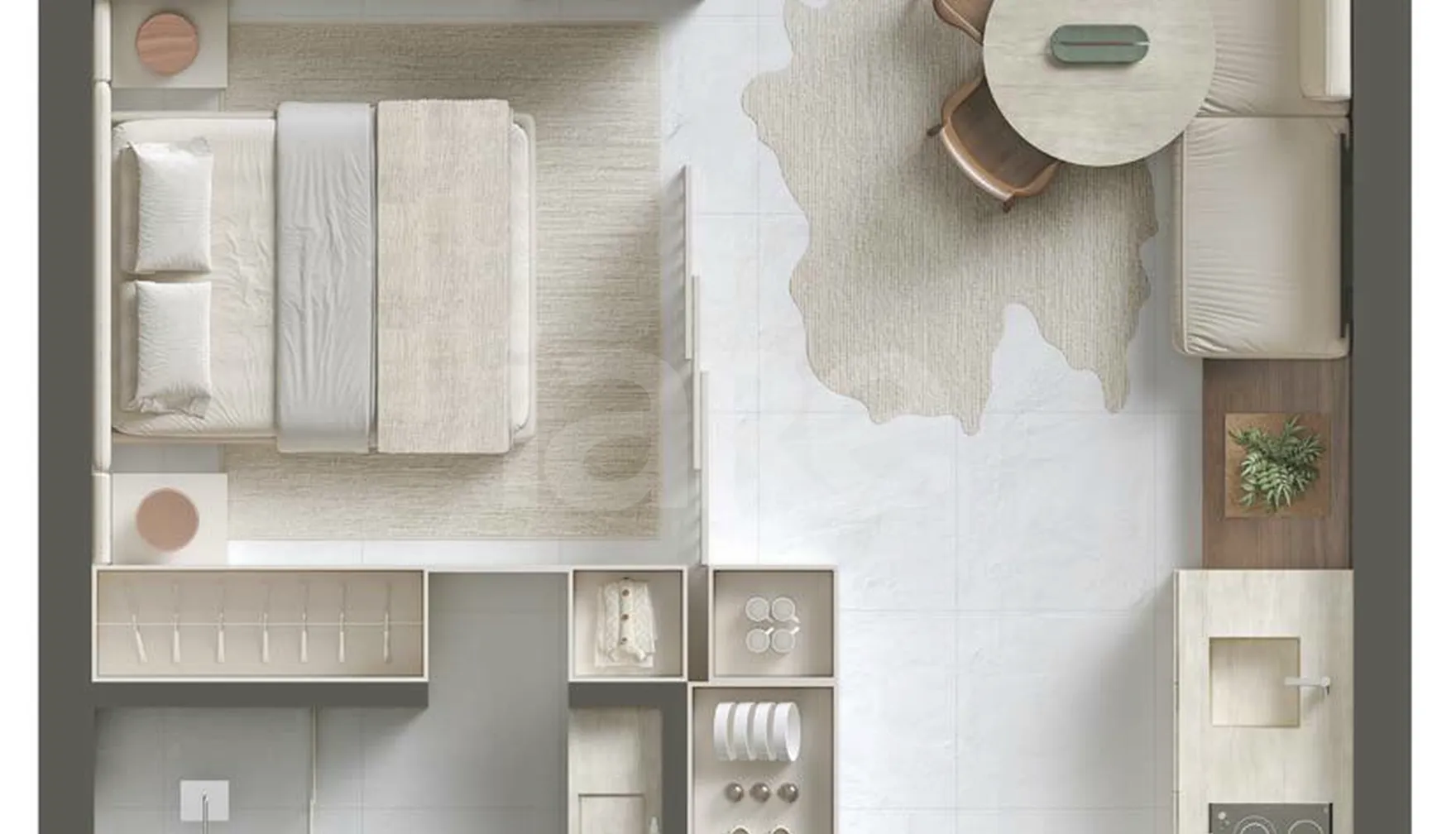 Planta — Studio 28,79 m²