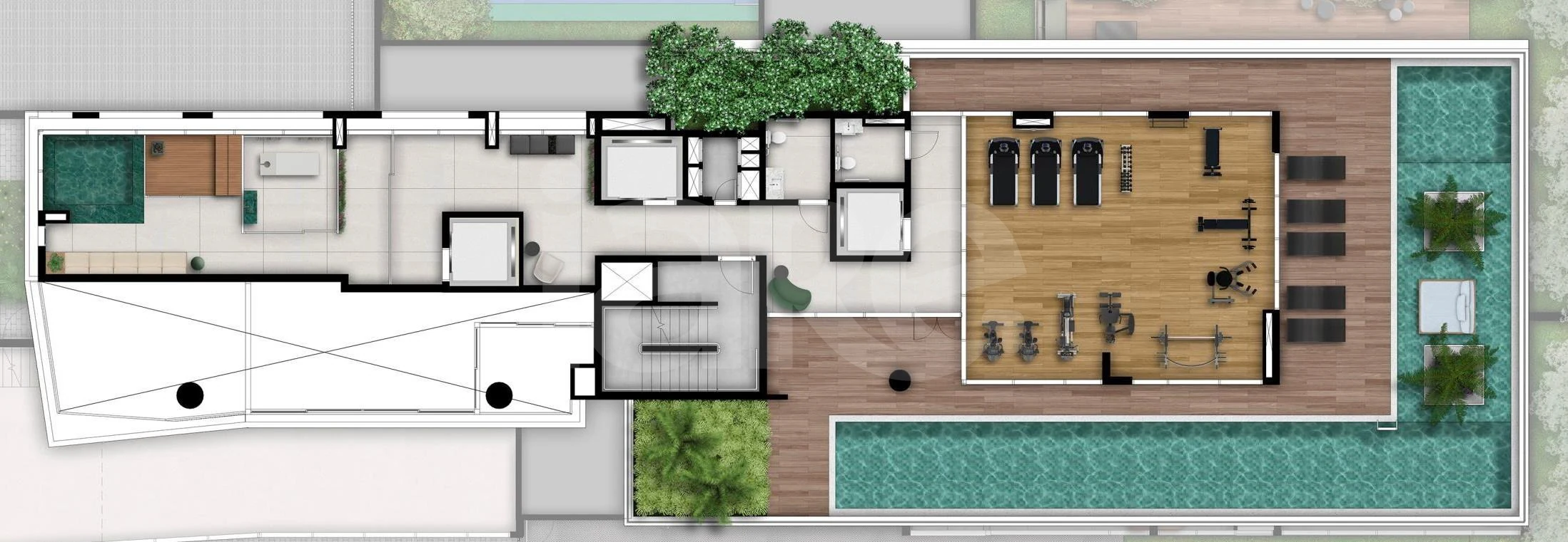 Planta — Pavimento lazer