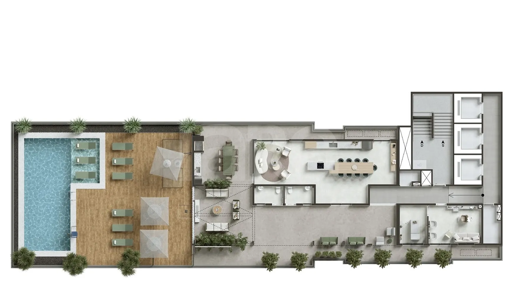 Planta — Paviemento lazer