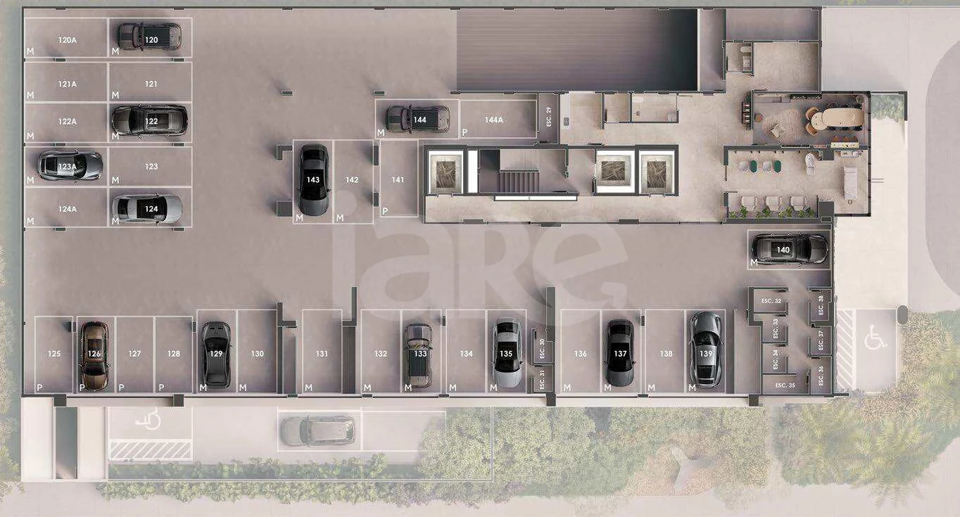 Planta — Pavimento garagem 2