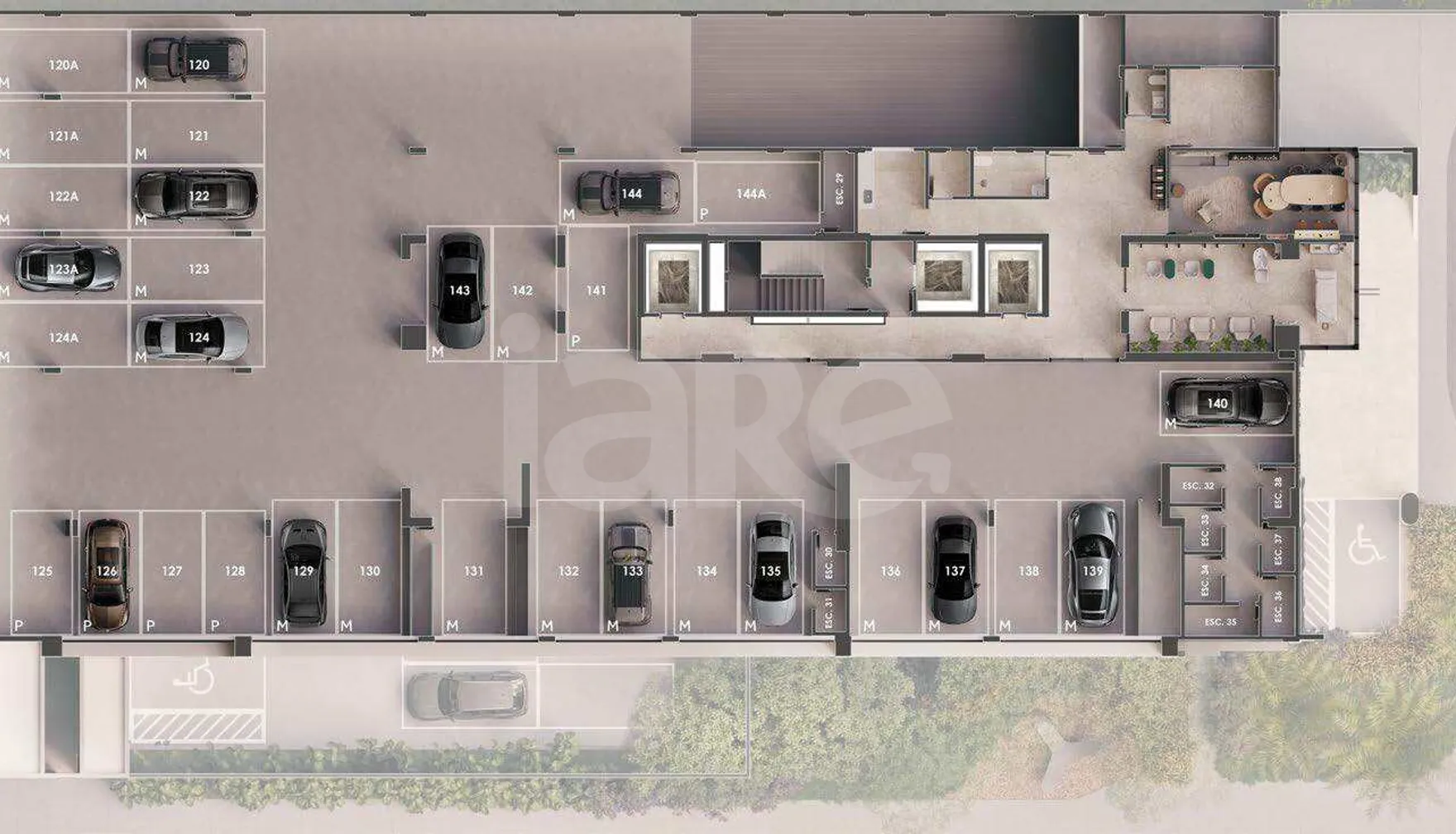 Planta — Pavimento garagem 2
