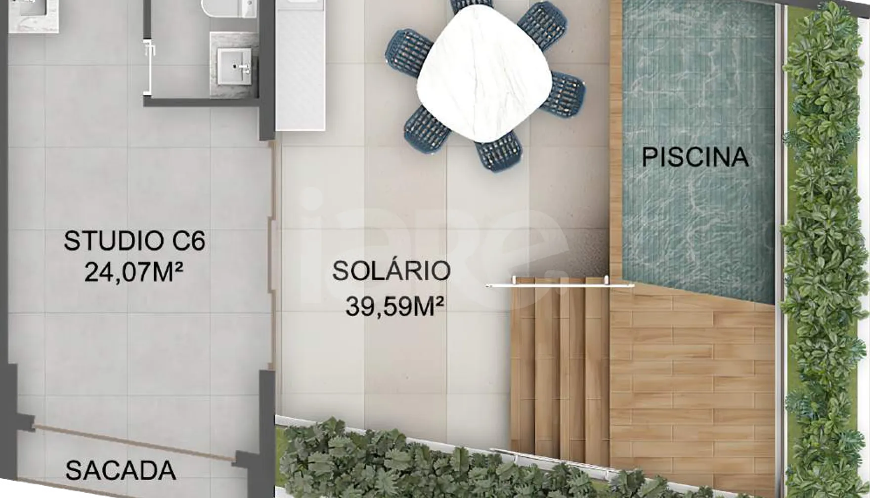 Planta — Cobertura Horizontal 58,29 m²
