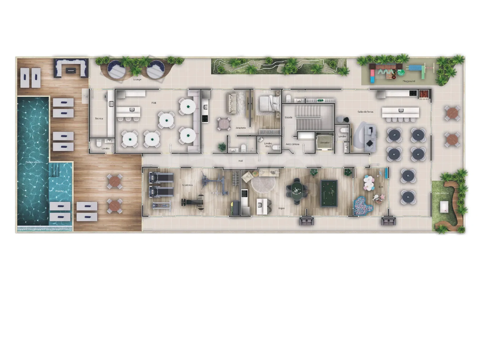 Planta — Pavimento lazer