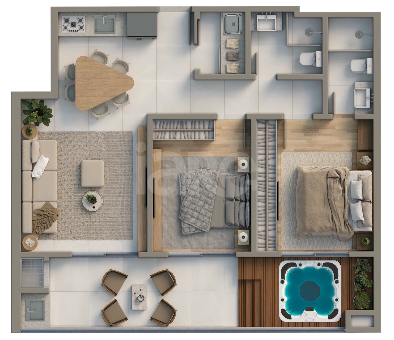 Planta — Cobertura Horizontal 79,86 m²