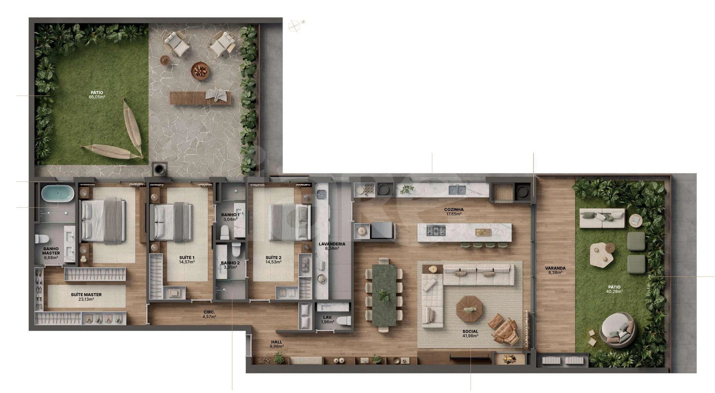 Planta — Apartamento 595,1 m²
