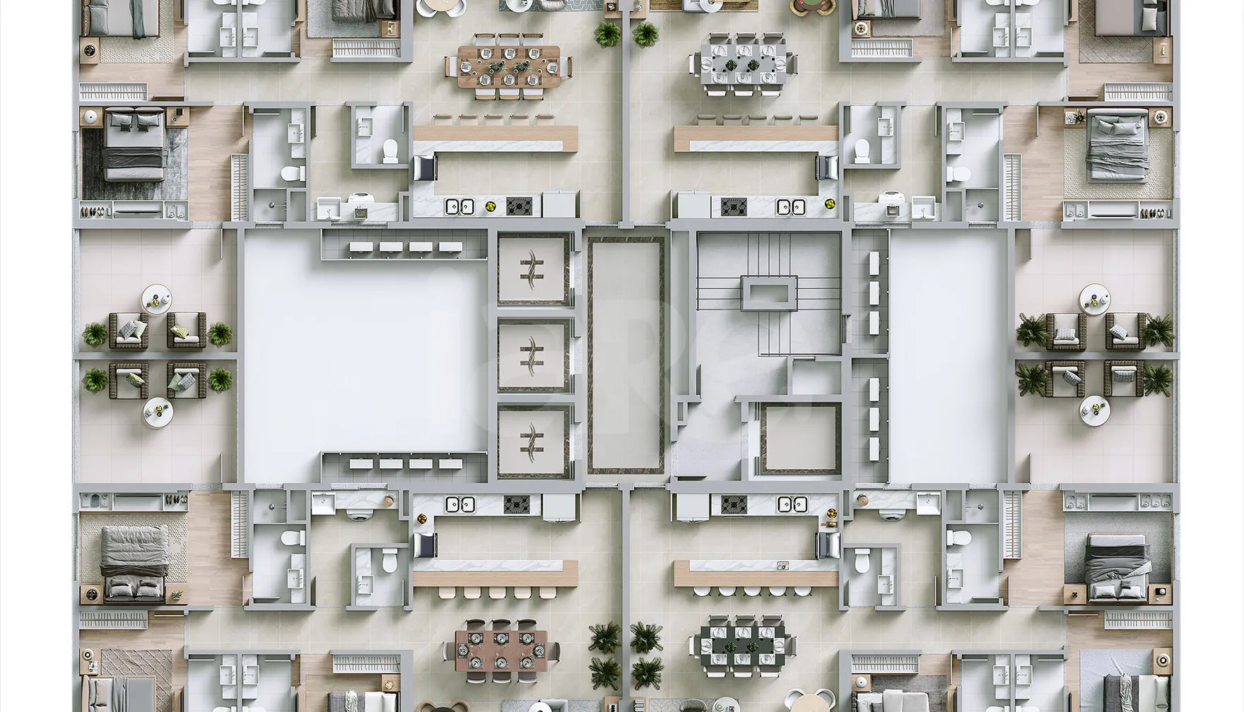 Planta — Pavimento diferenciado 3