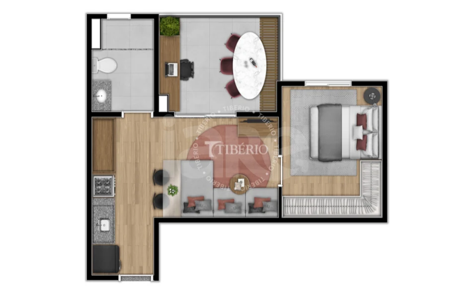 Planta — Apartamento 39,51 m²
