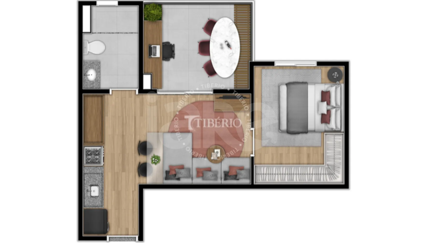 Planta — Apartamento 39,51 m²
