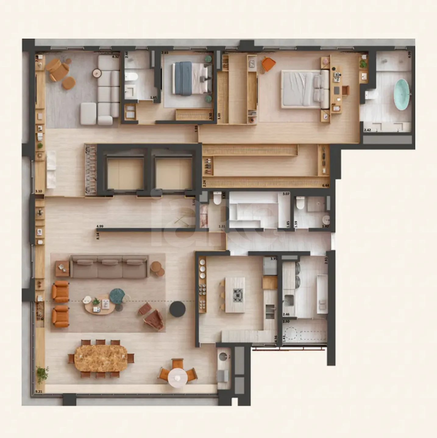 Planta — Apartamento 270,25 m²