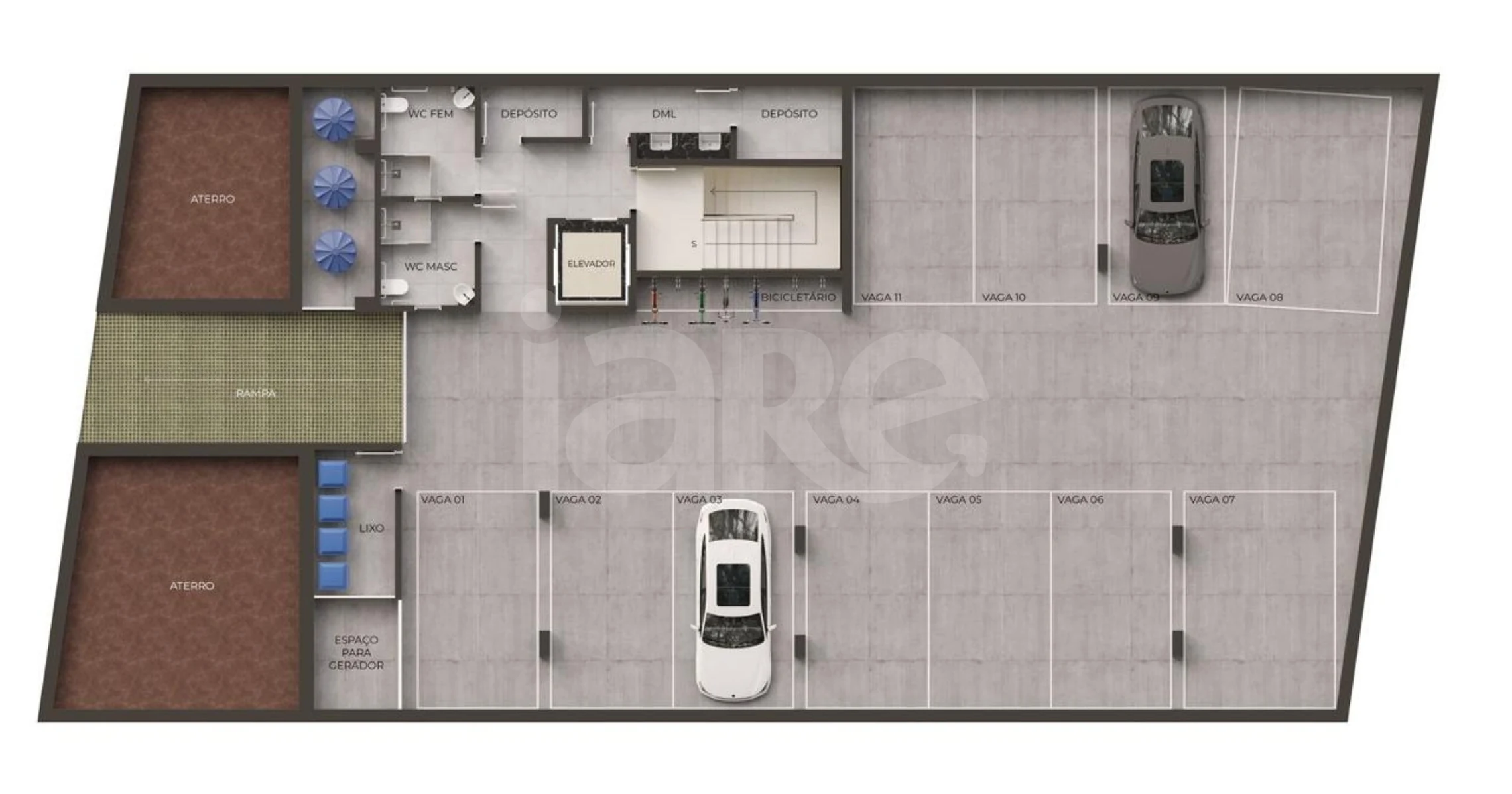 Planta — Pavimento garagem
