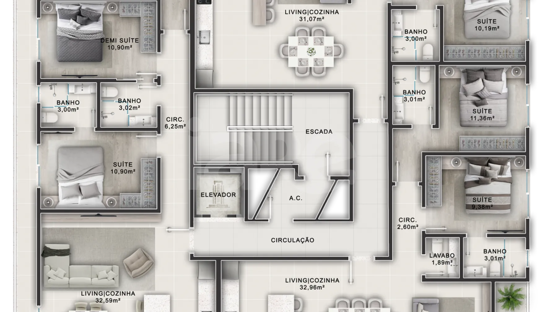 Planta — Pavimento rooftop