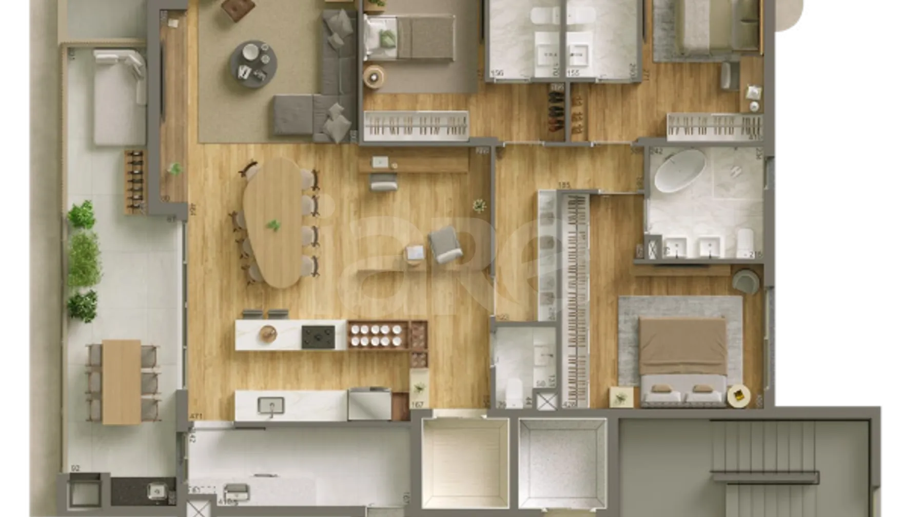 Planta — Garden 158,1 m²
