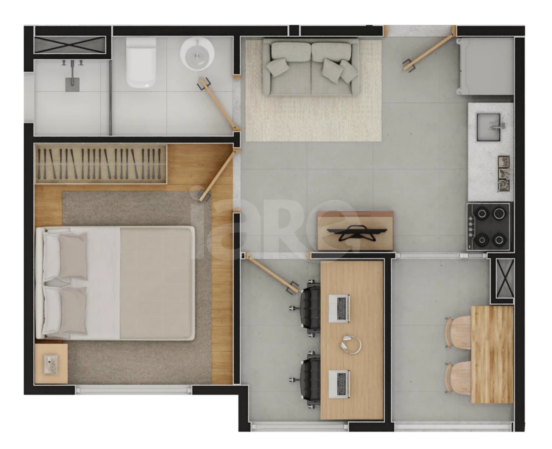 Planta — Apartamento 28,34 m²