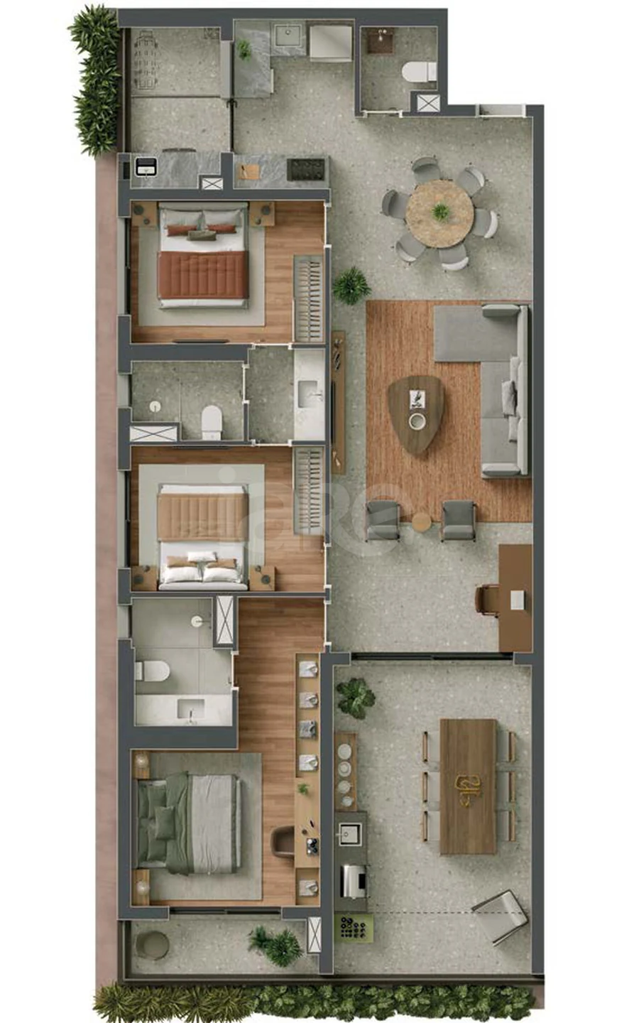 Planta — Apartamento 130 m²