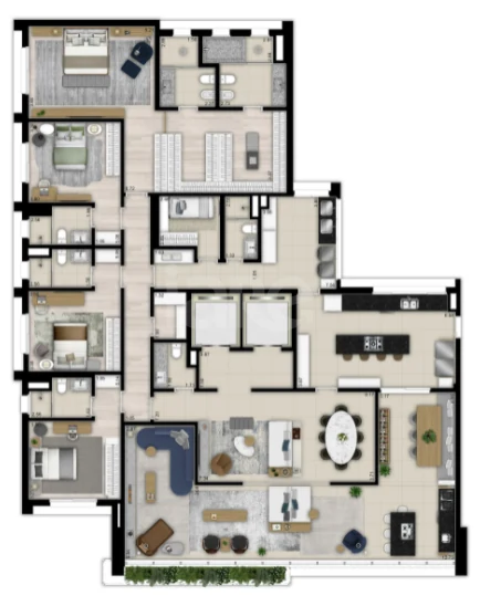 Planta — Apartamento 346,58 m²