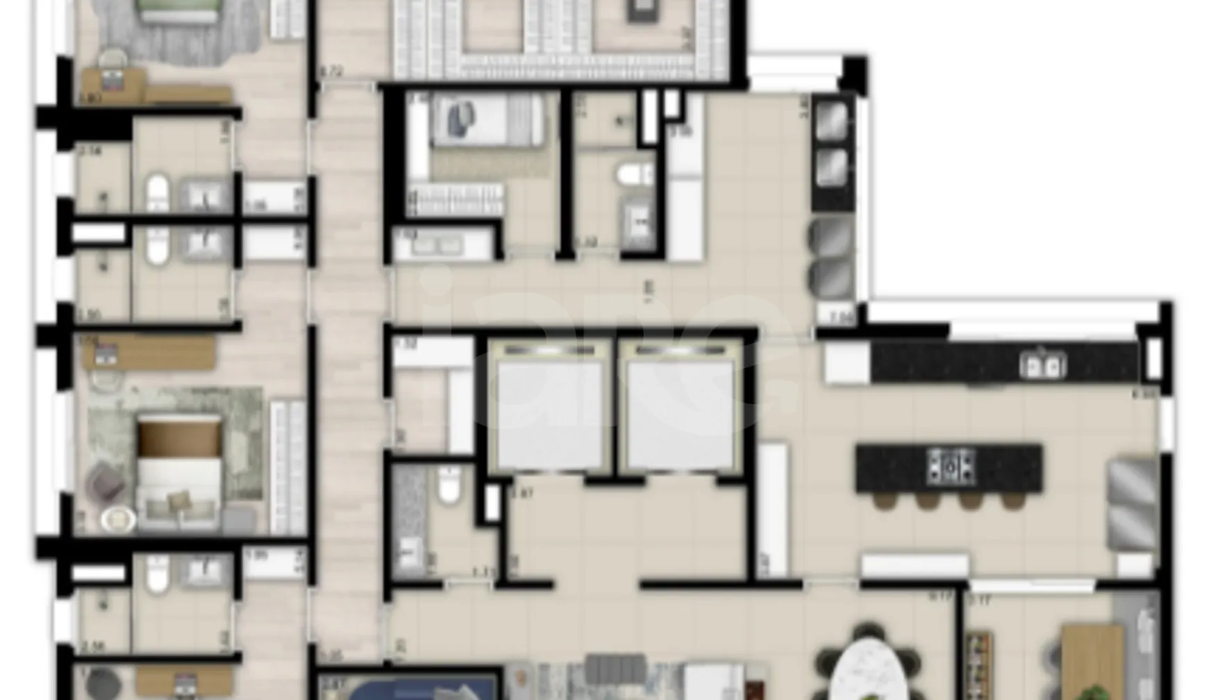 Planta — Apartamento 346,58 m²
