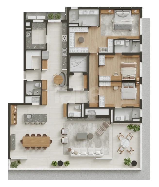 Planta — Garden 355 m²