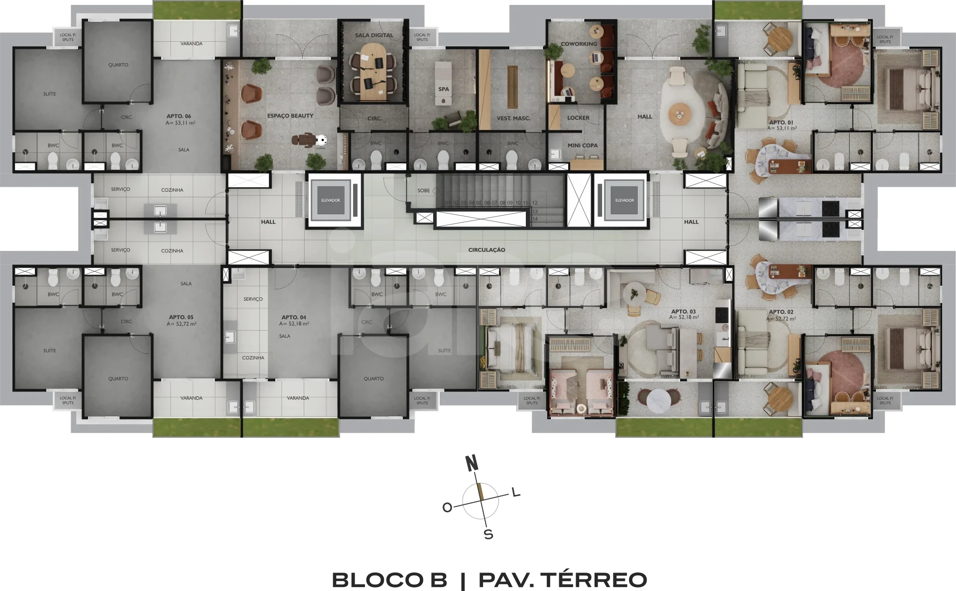 Planta — Pavimento térreo b