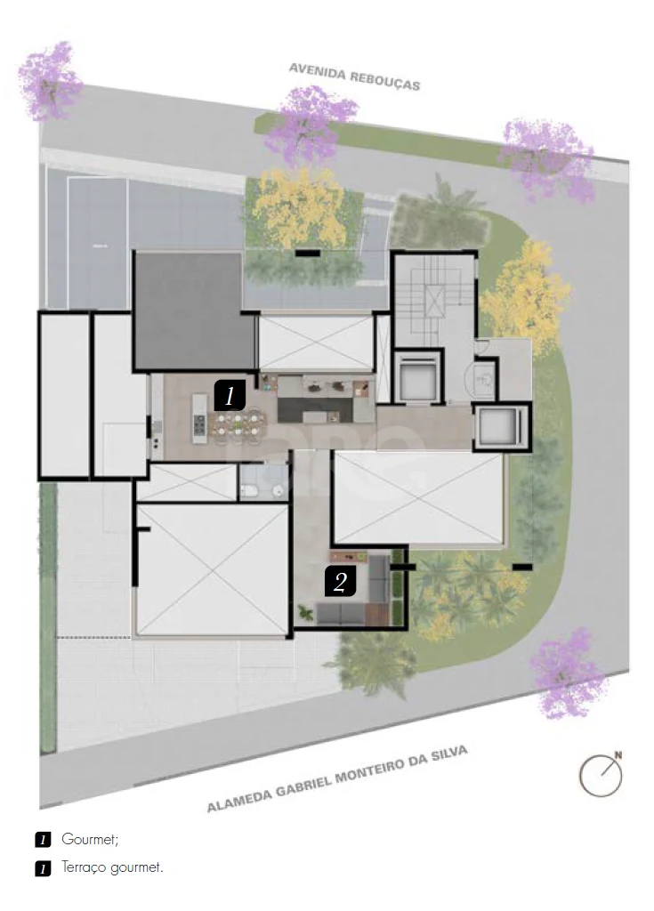 Planta — Pavimento lazer (2 andar)