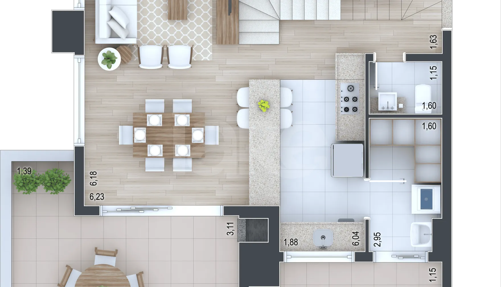 Planta — Garden 79,66 m²