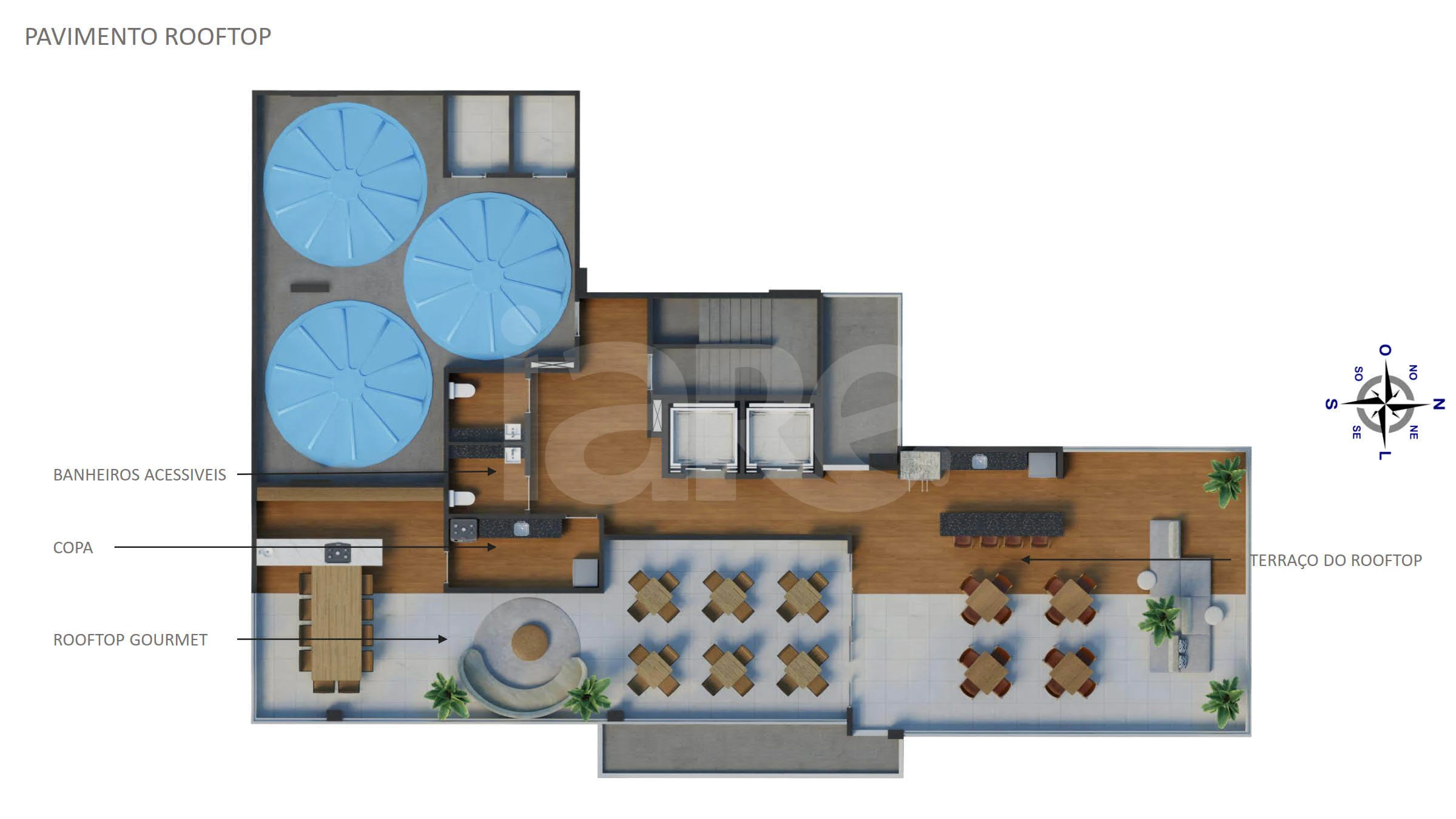Planta — Implantação Rooftop