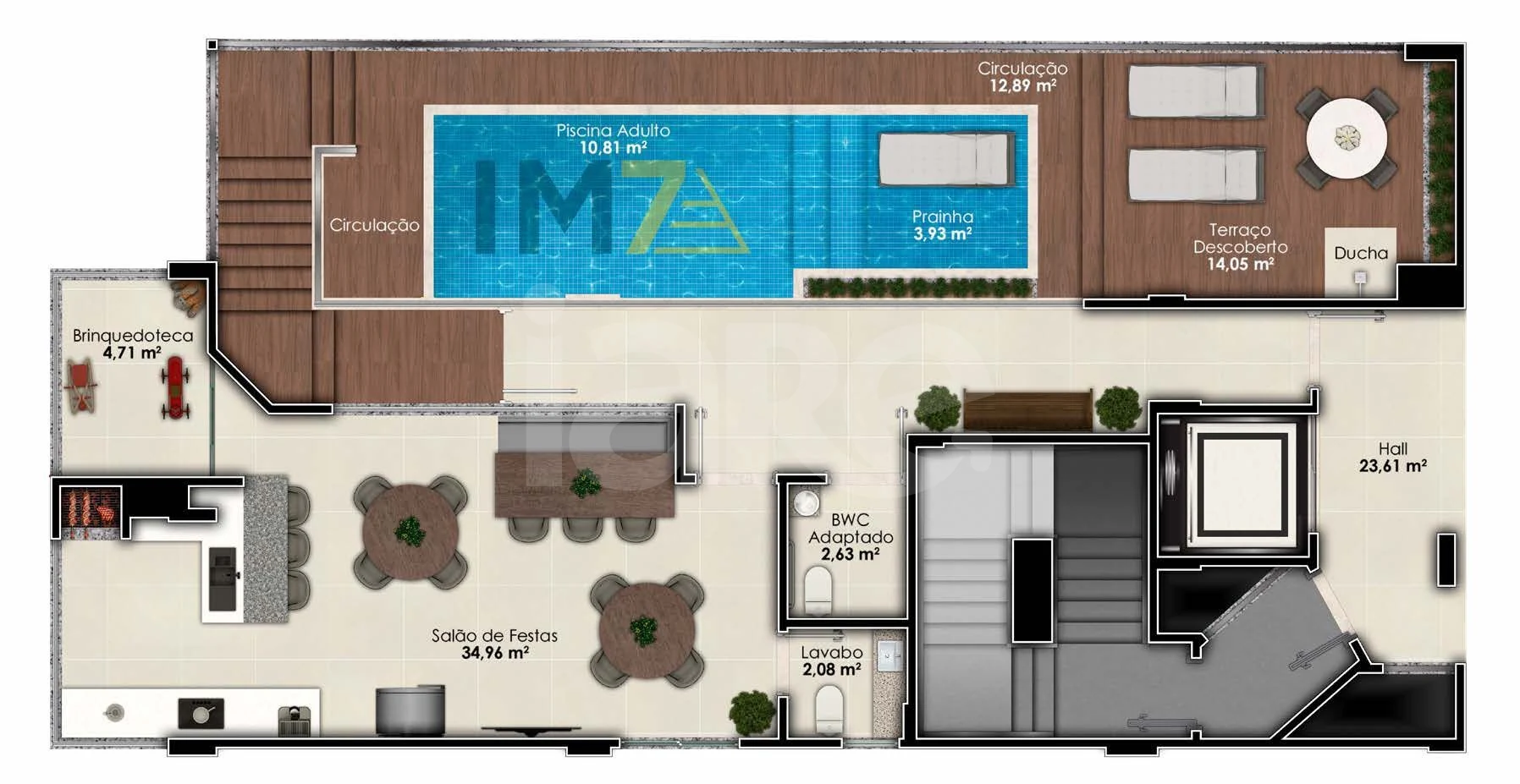 Planta — Pavimento lazer