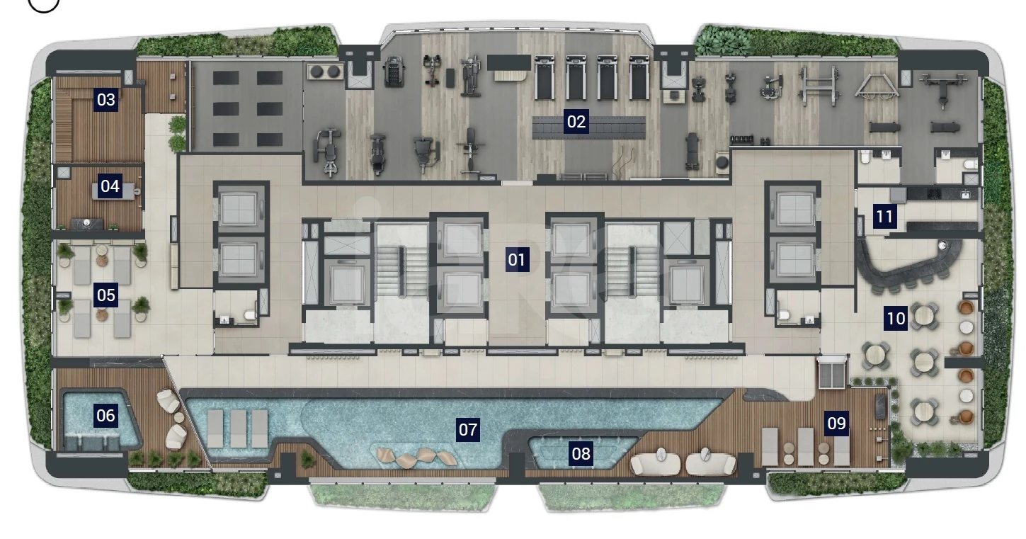 Planta — Sky Lounge Implantação