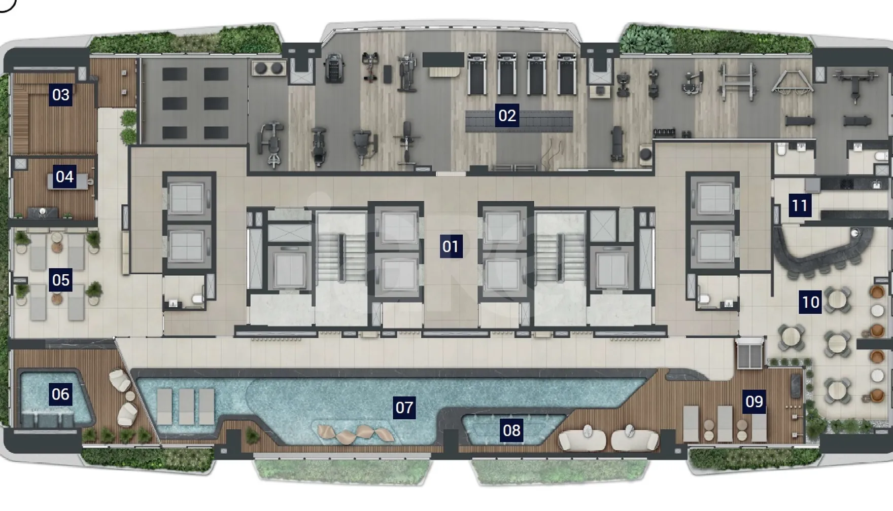 Planta — Sky Lounge Implantação