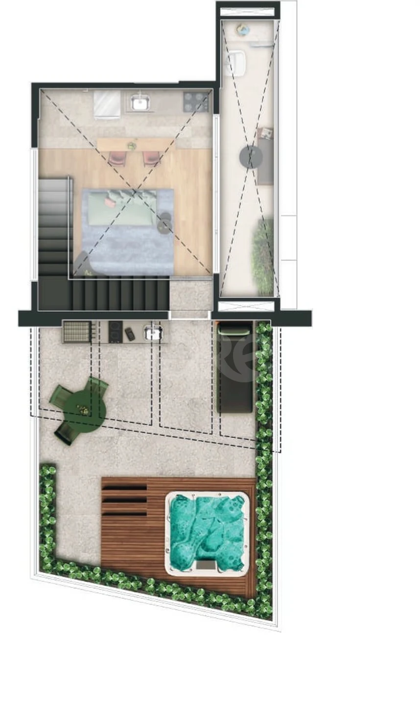 Planta — Cobertura Duplex 112,92 m²