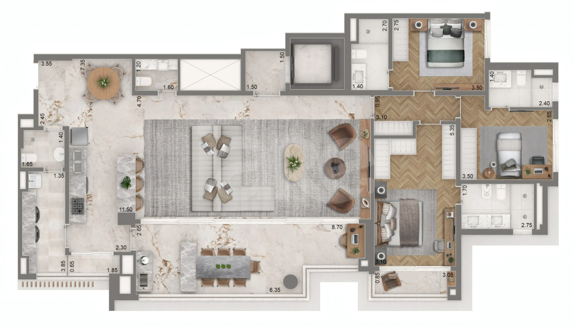 Planta — Garden 210,5 m²