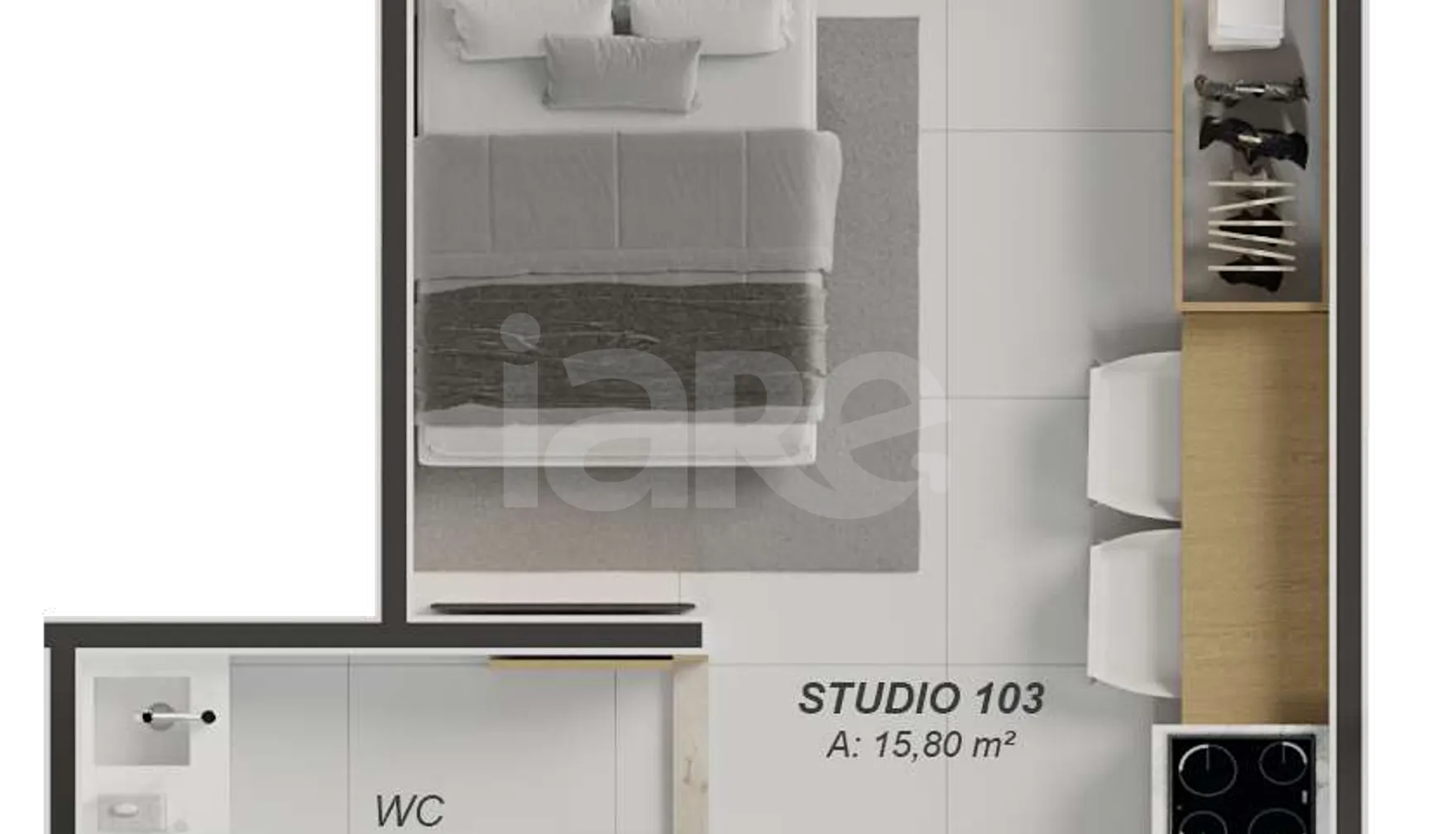 Planta — Studio 16,26 m²