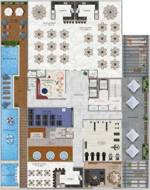Planta — Pavimento lazer