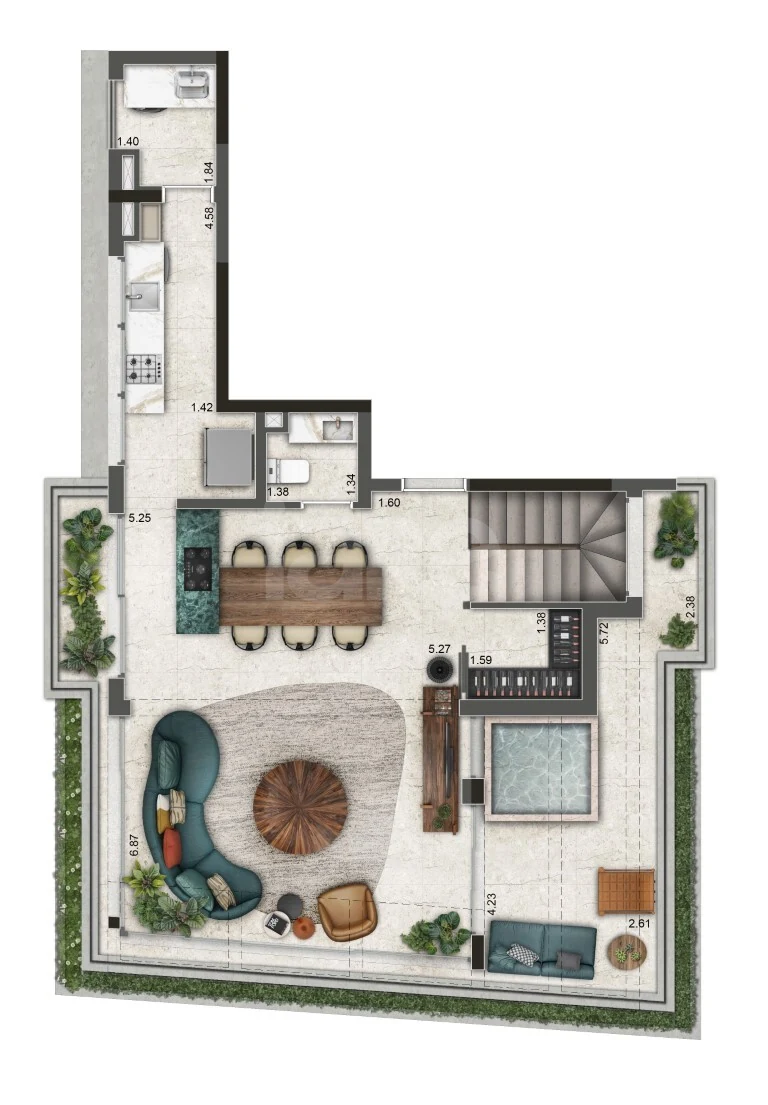 Planta — Cobertura Duplex 182,34 m²