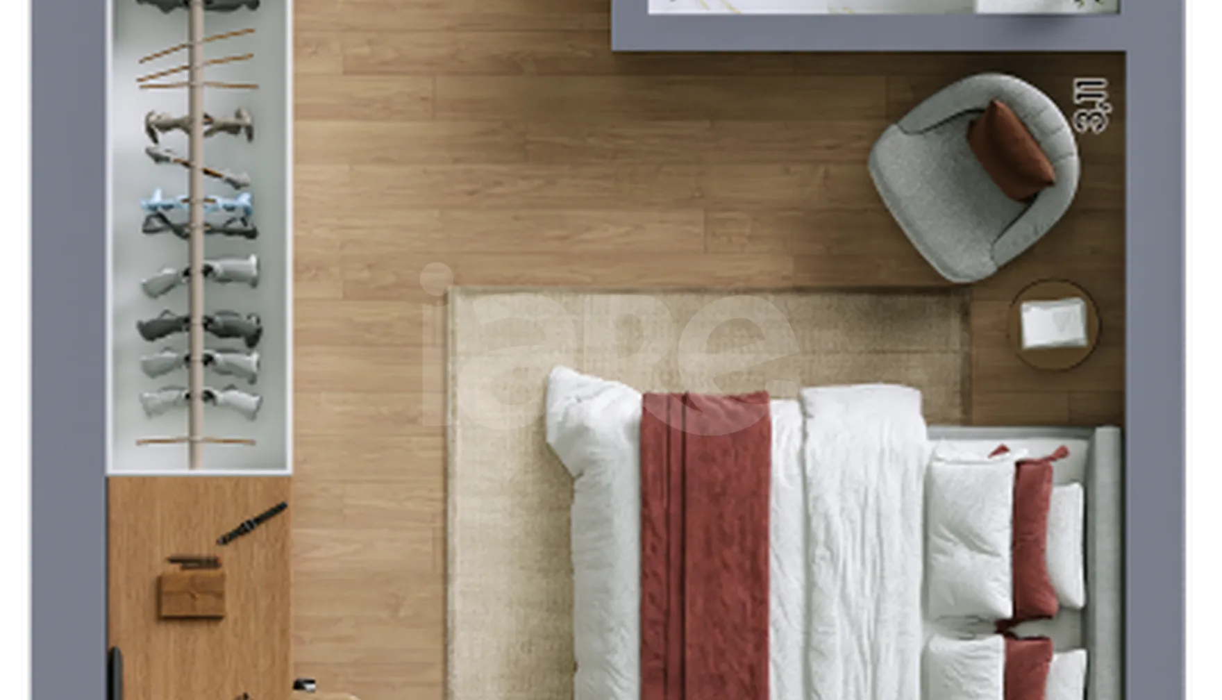 Planta — Studio 27,31 m²