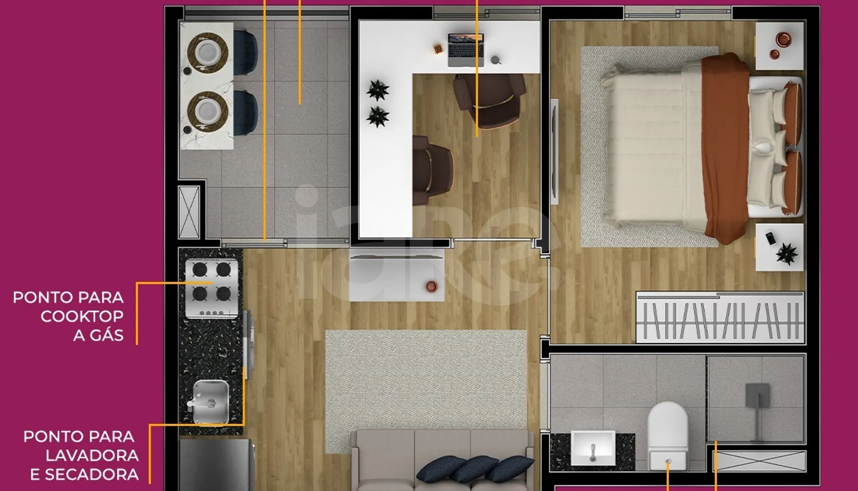 Planta — Apartamento 28,23 m²