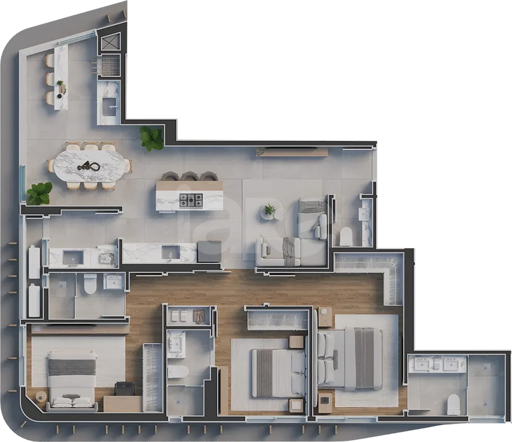 Planta — Apartamento 116 m²