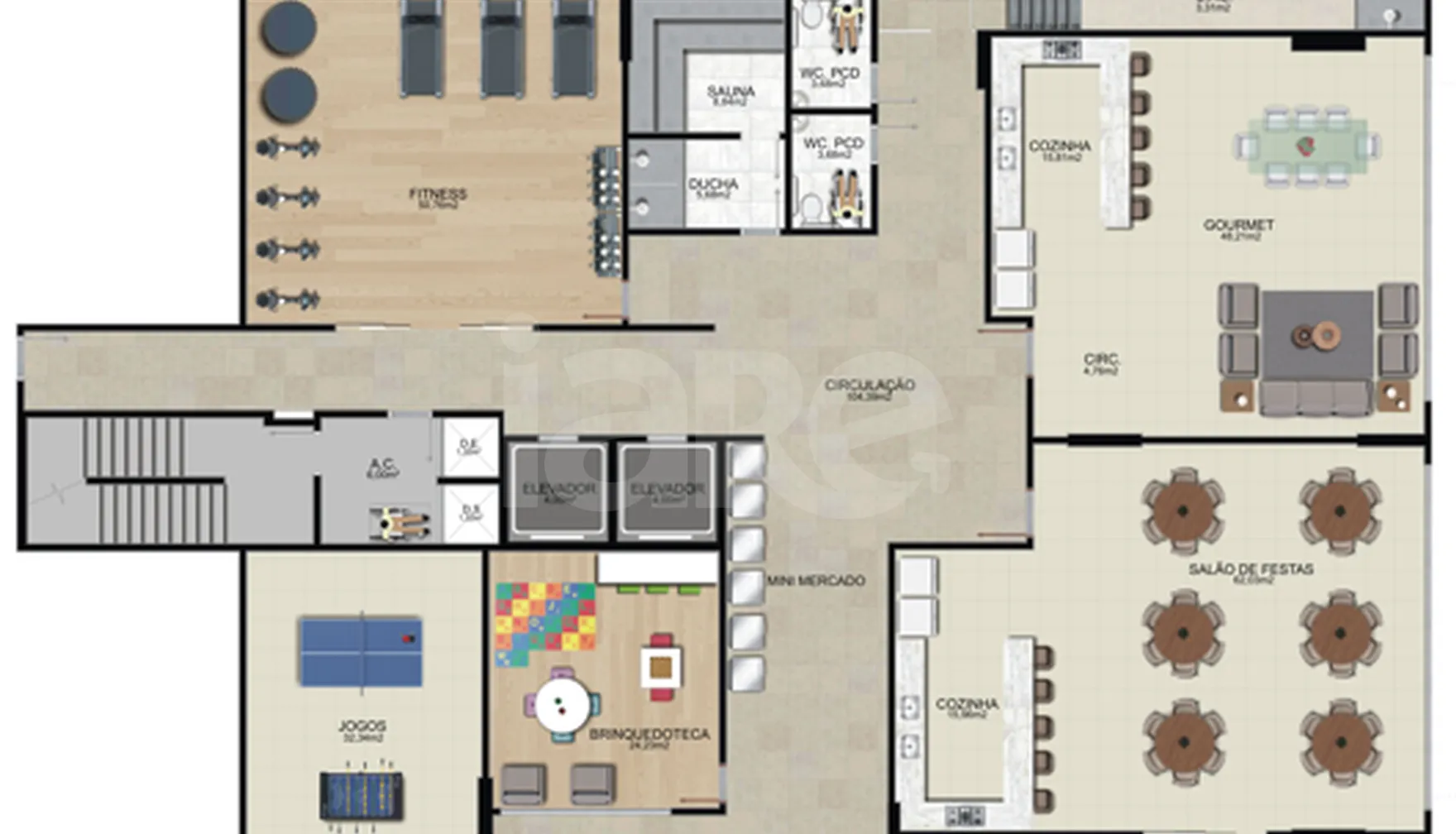 Planta — Pavimento lazer