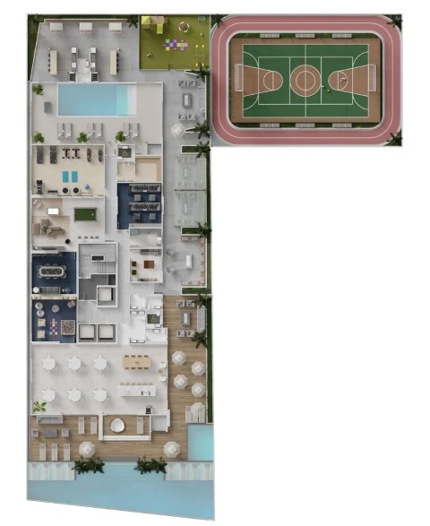 Planta — Pavimento lazer