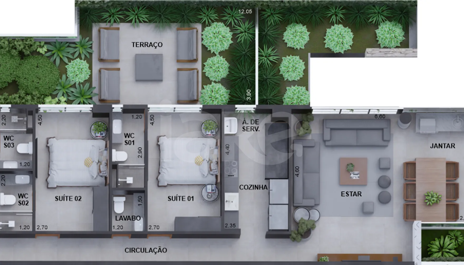 Planta — Garden 226,6 m²